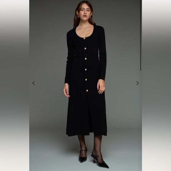 Premium Button-Down knit Dress - Picture 3 of 8